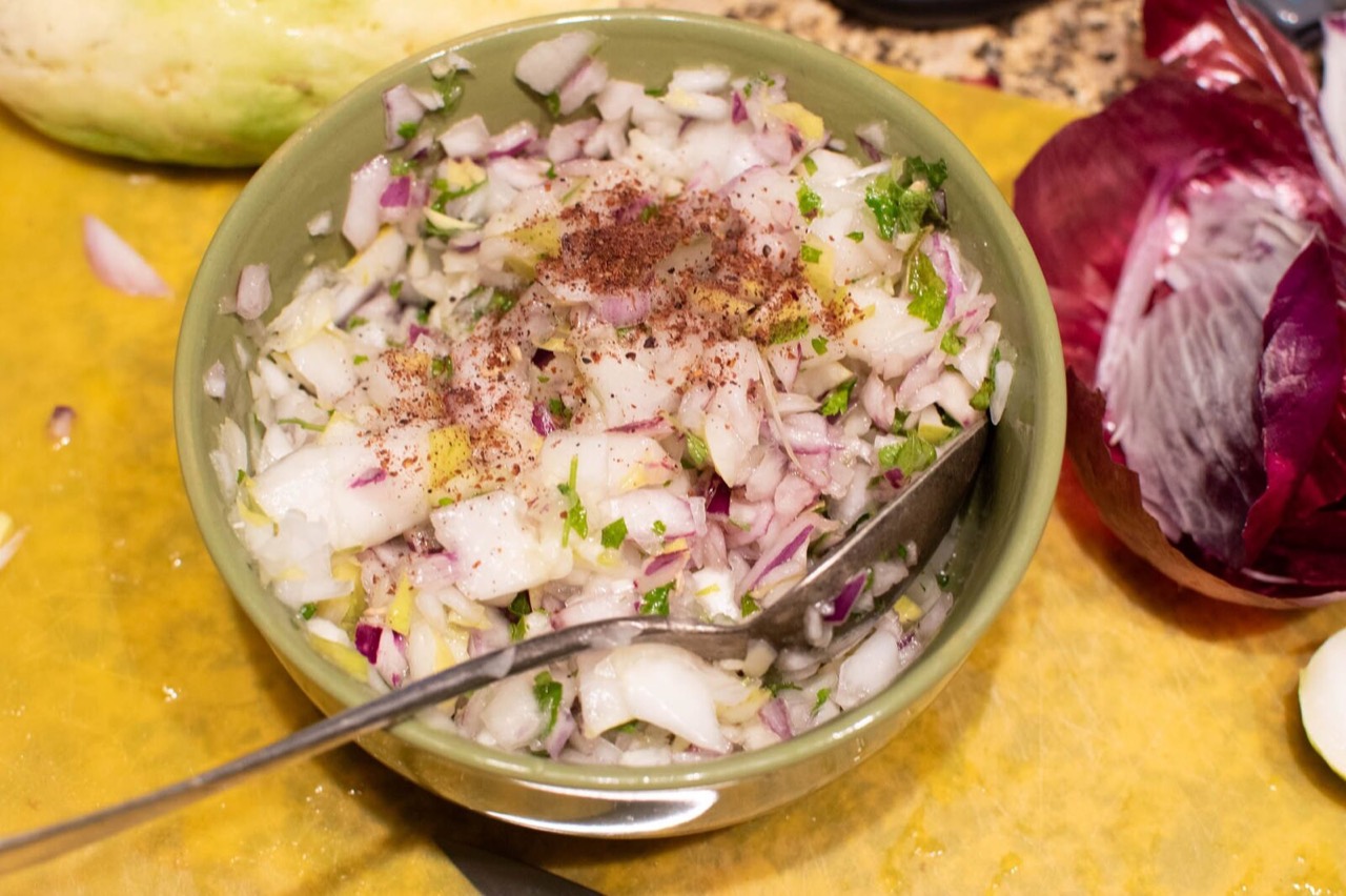 Red Onion and Cucumber Mediterranean Sumac Salad